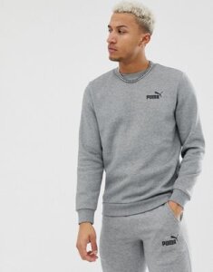 Puma Essentials sweatshirt with small logo in gray