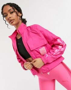 Puma Evide track jacket in bright pink