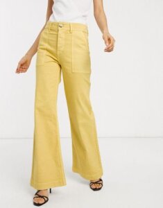 Rachel Antonoff mike wide leg jeans-Yellow