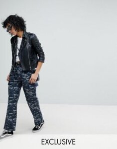 Reclaimed Vintage Revived Military Pants In Pixel Camo-Blue