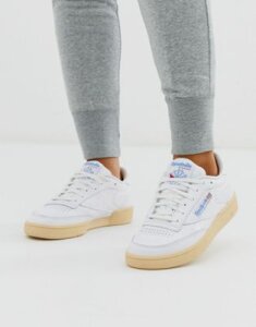 Reebok Club C 85 sneakers in white and blue