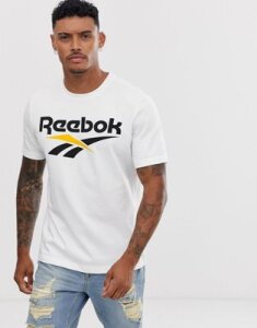 Reebok t-shirt with vector logo in white