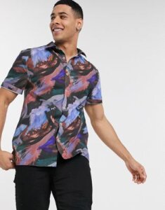 River Island shirt with abstract print-Red
