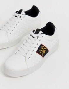 River Island sneakers with embroidery in white