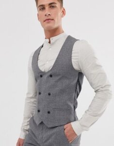River Island suit vest in gray