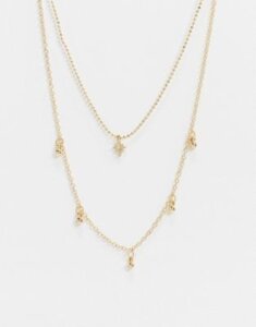 Saint Lola gold plated northern star double necklace