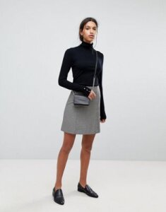 Selected Femme Check Mini Skirt-Multi