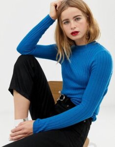 Selected Femme light knit sweater-Blue