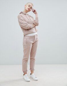 Selected Femme tapered chino pants-Pink