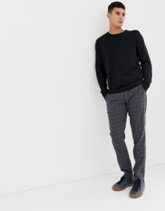Selected Homme crew neck sweater-Black