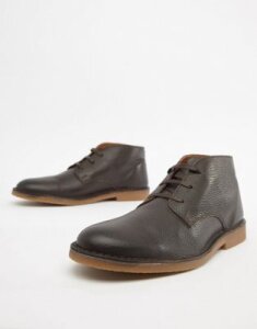 Selected Homme leather desert boot-Brown