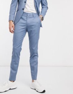 Selected Homme slim fit stretch suit pants in light blue