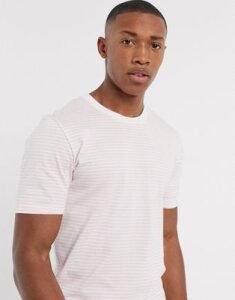 Selected Homme 'The Perfect Tee' pima cotton stripe t-shirt in pink