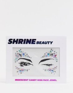 Shrine Iridescent Candy Kiss Face Jewels-Silver