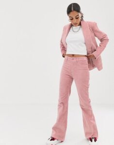 Signature 8 cord wide leg jeans-Pink
