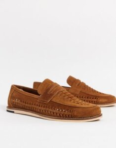 Silver Street casual slip on loafer in tan suede