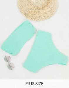 Simply Be bandeau bikini set in mint-Green