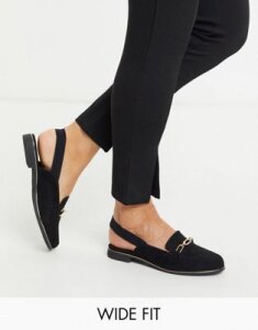 Simply Be extra wide fit elasticated loafer in black
