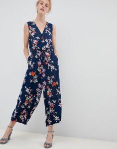 Soaked In Luxury Floral Wrap Occasion Jumpsuit-Multi