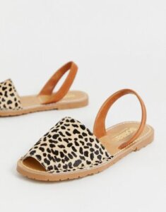 Solillas Exclusive leopard print leather menorcan sandals-Multi