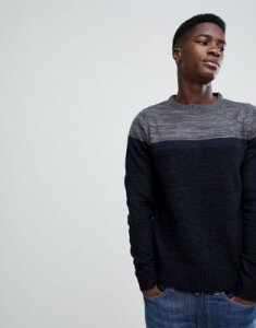 Soul Star Color Block Sweater-Brown