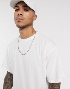 Soul Star mix and match organic cotton oversized t-shirt in white