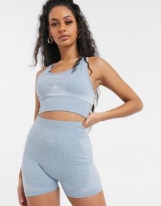 South Beach seamless booty shorts in light blue-Purple