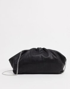 Steve Madden Brave slouchy pillow clutch in black