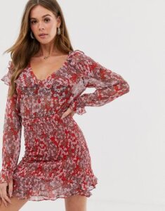 Stevie May Columbia floral print mini dress-Red