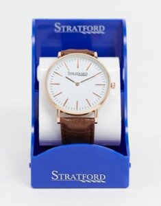 Stratford watch with gold tone-Black