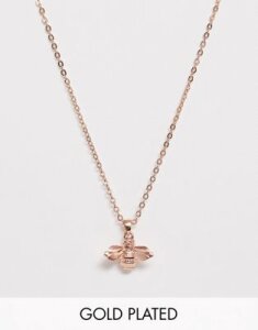 Ted Baker bumble bee necklace in rose gold