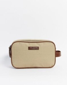 Ted Baker Hopset recycled toiletry bag with towel giftset in beige