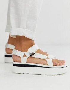 Teva Flatform Universal mesh print chunky sandals in white