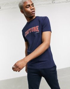 The Couture Club varsity t-shirt in navy