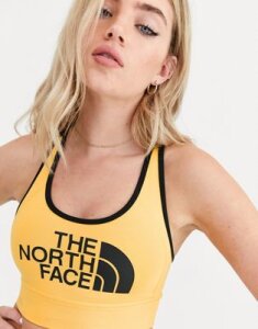 The North Face Bounce B Gone bra in yellow/black
