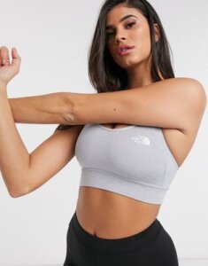 The North Face Bounce-B-Gone crop top in gray