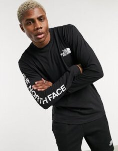 The North Face Brand Proud cotton long sleeve t-shirt in black