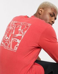 The North Face Carabiner long sleeve t-shirt in red