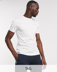 Threadbare Tall basic t-shirt with pocket in white