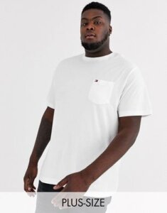 Tommy Hilfiger Big & Tall pocket crew neck t-shirt in white