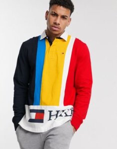 Tommy Hilfiger jacob long sleeve rugby polo in navy