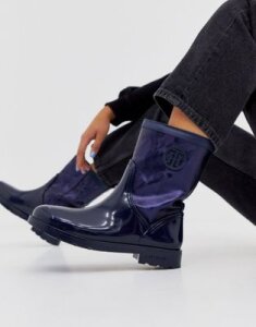 Tommy Hilfiger lined rain boots-Navy