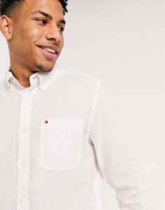 Tommy Hilfiger solid long sleeve shirt-White