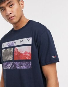 Tommy Jeans photo print tee in navy