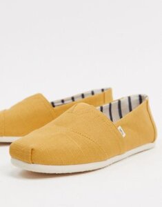Toms espadrilles in ochre canvas-Yellow