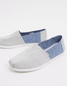 TOMS espadrilles recycled bottles gray/blue