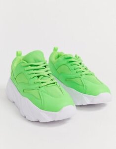 Truffle Collection chunky sneaker in neon-Green