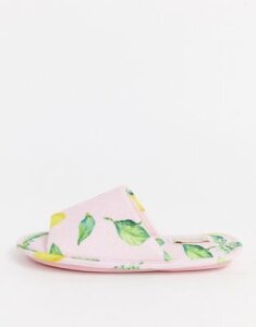 Truffle Collection lemon summer slippers-Pink