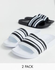 Truffle Collection two pack sliders in black and White-Multi