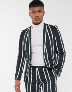 Twisted Tailor suit jacket with bold stripe in green